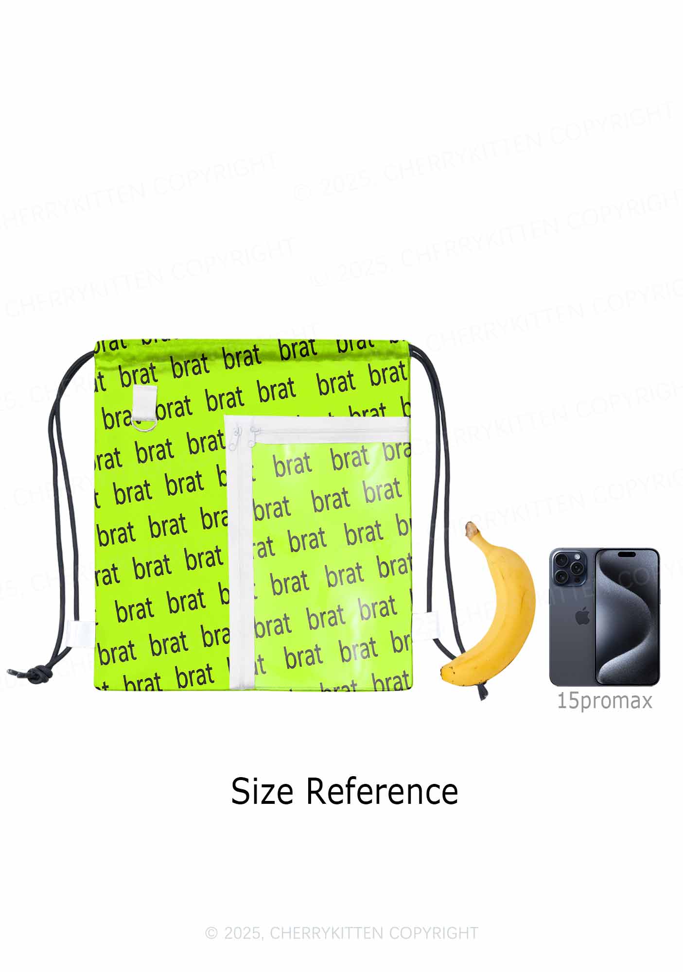 Brat Summer Y2K Drawstring Itabag Backpack Cherrykitten