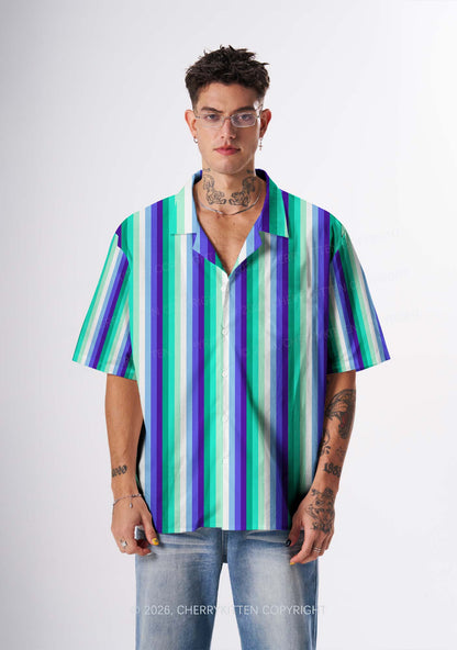 Gay Flag Pride Y2K Print Hawaiian Shirt Cherrykitten