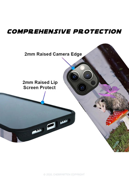 Fairy Possum On Mushroom Y2K Phone Case Cherrykitten