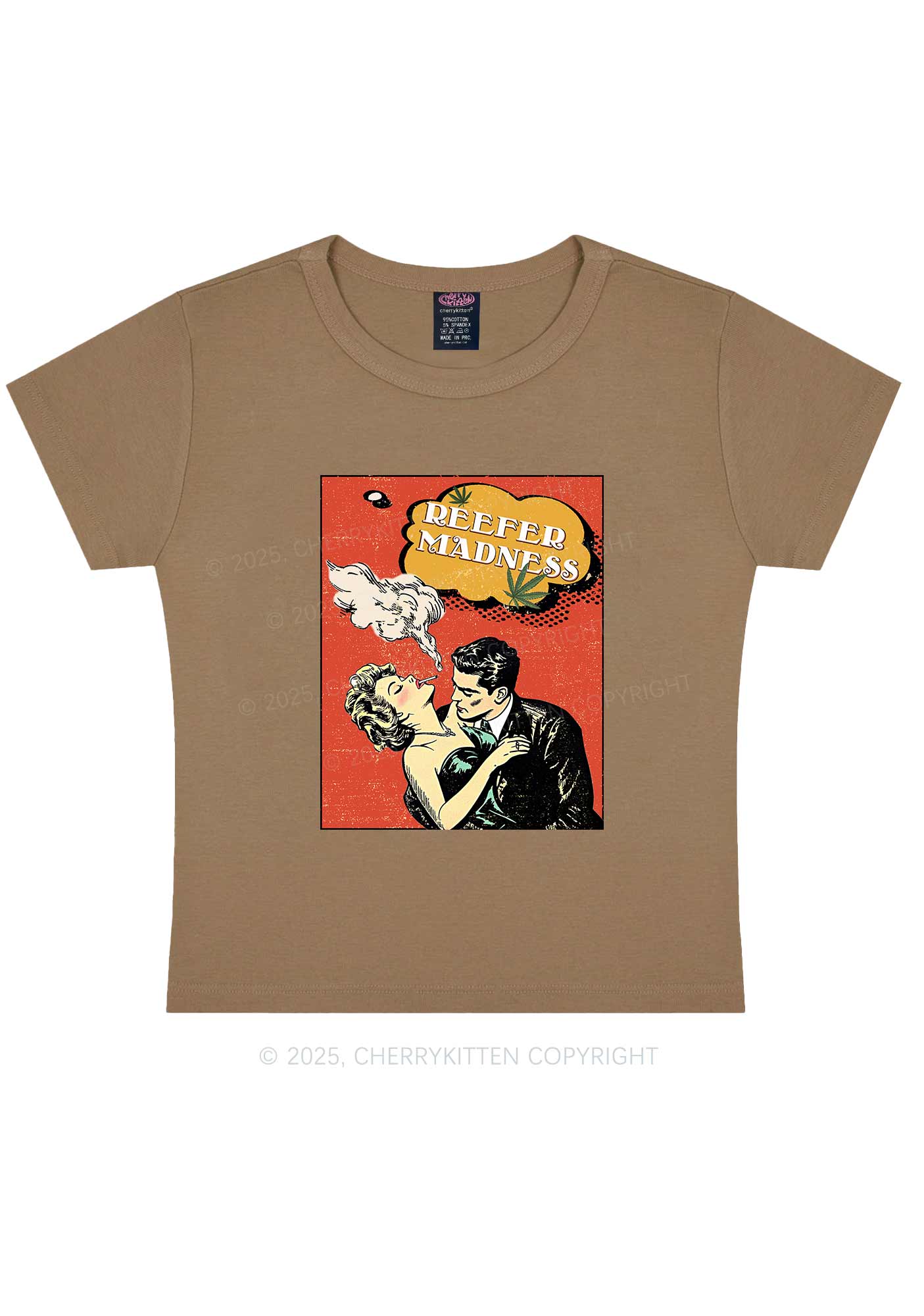 Smoke Madness Y2K Baby Tee Cherrykitten