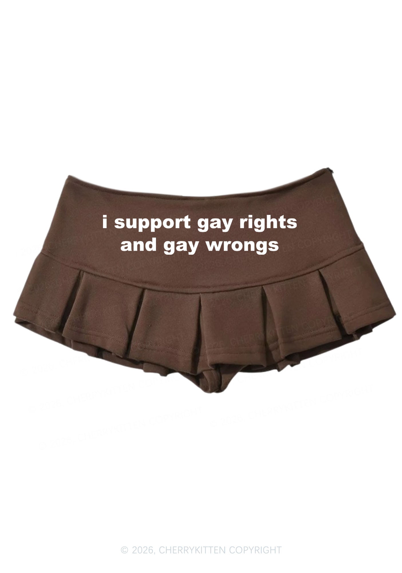 I Support Gay Rights Pride Y2K Mini Pleated Skirts Cherrykitten