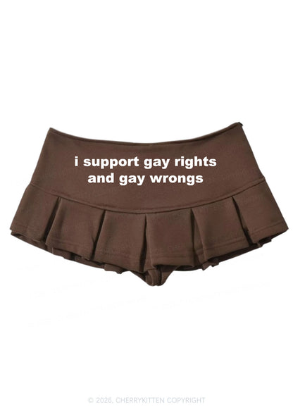 I Support Gay Rights Pride Y2K Mini Pleated Skirts Cherrykitten