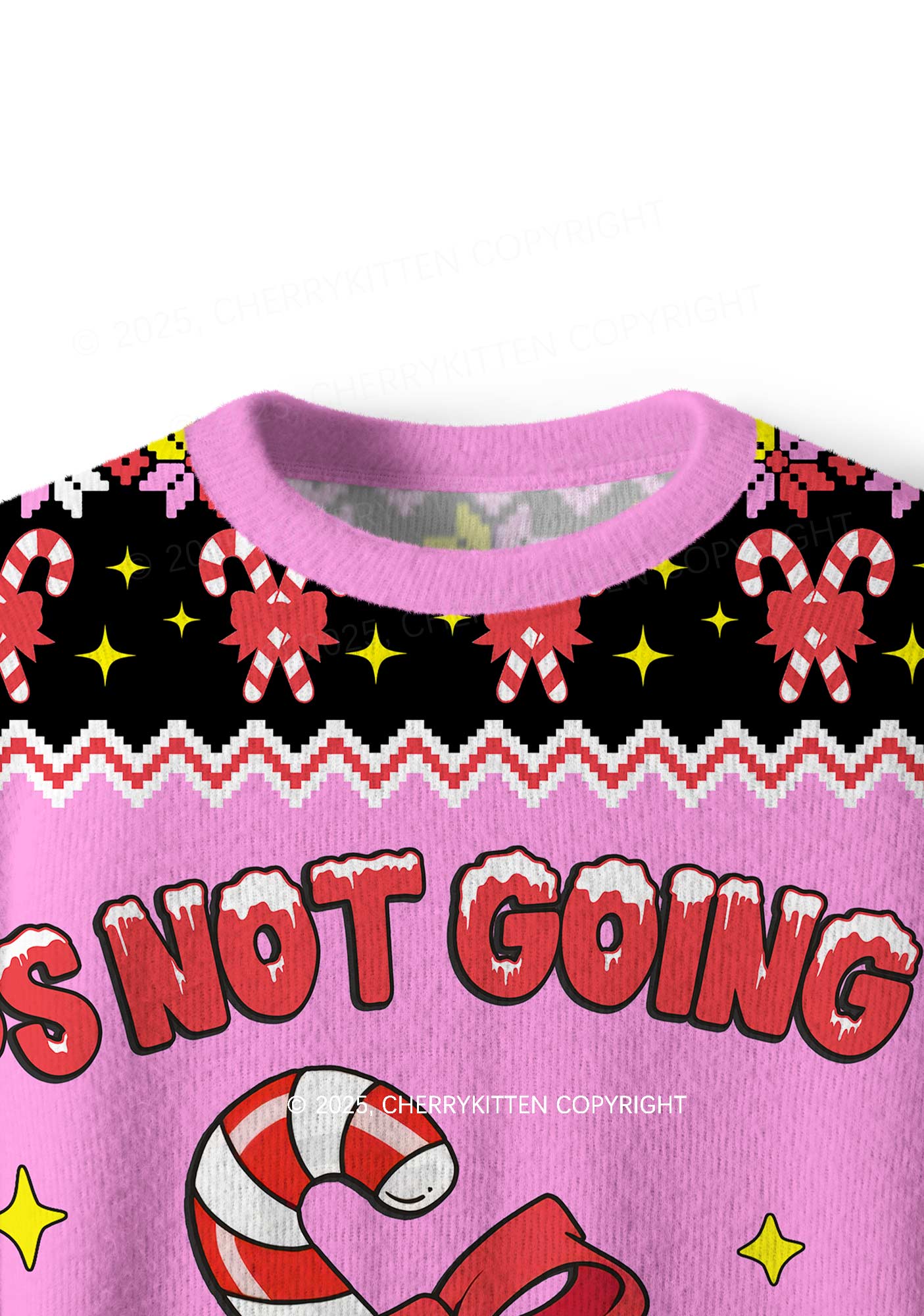 Lick Itself Y2K Christmas Knit Sweatshirt Cherrykitten