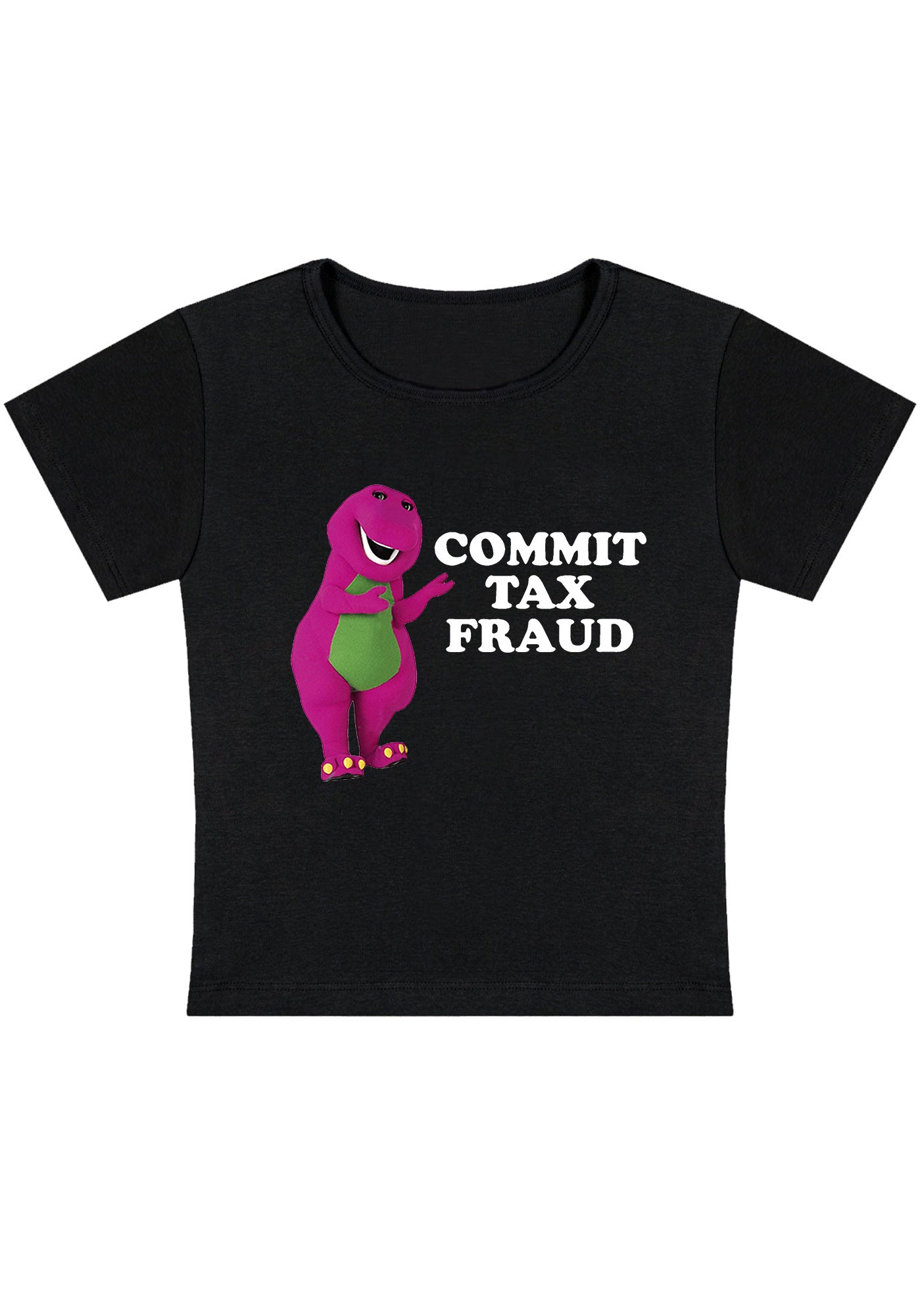 Commit Tax Fraud Y2K Baby Tee