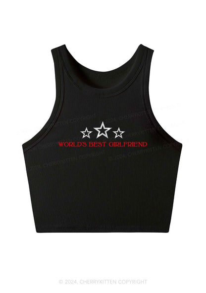 World's Best Girlfriend Y2K Crop Tank Top Cherrykitten