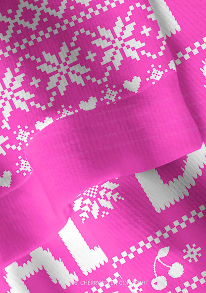 Yes Daddy Y2K Christmas Cardigan Knit Sweatshirt Cherrykitten