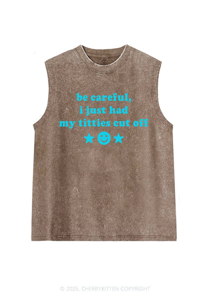 Just Had Txtties Cut Off Pride Y2K Washed Muscle Tank Cherrykitten