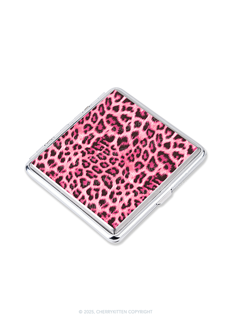 Pink Leopard Y2K Cigarette Case Cherrykitten