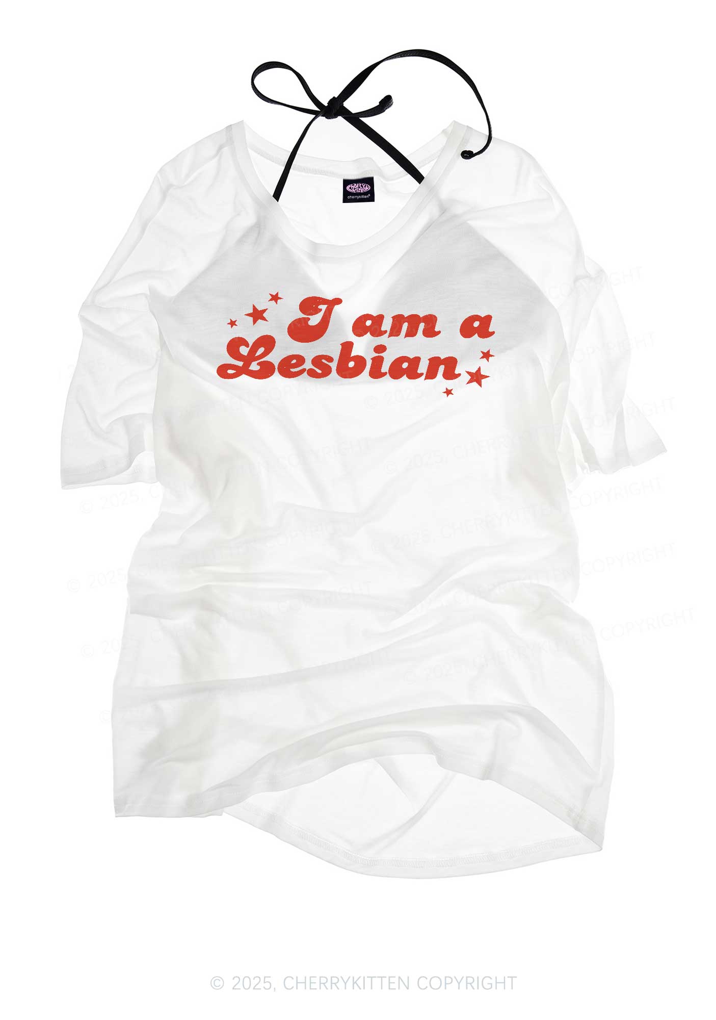 Im Lesbian Pride Y2K Sheer Boyfriend Tee Cherrykitten