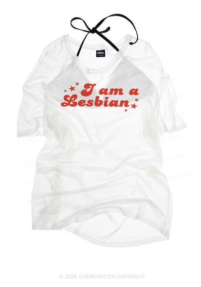 Im Lesbian Pride Y2K Sheer Boyfriend Tee Cherrykitten