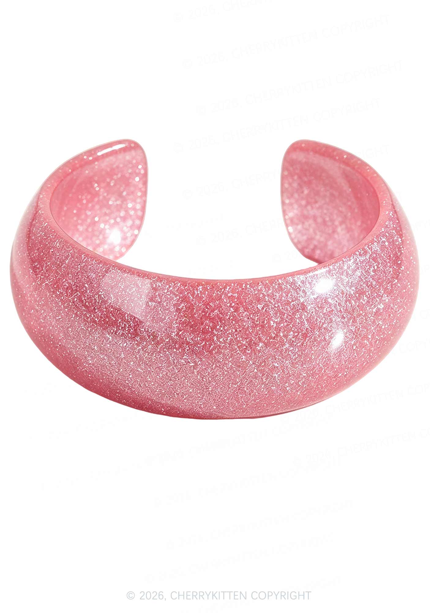 Glitter Candy Color Y2K Open Bangle Cherrykitten