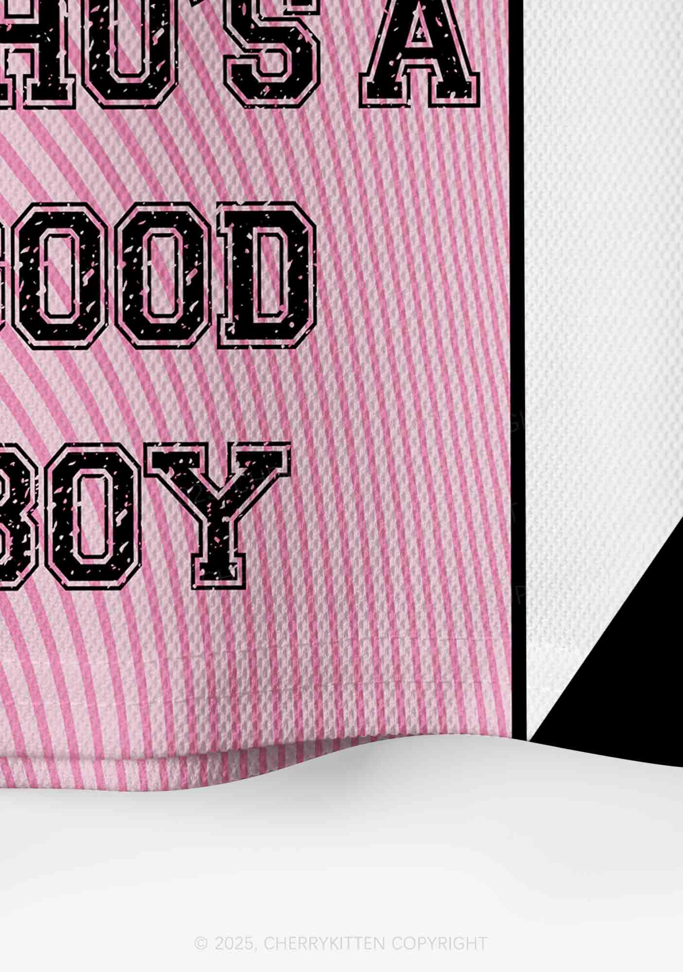 Custom Pink Whos A Good Boy Y2K Crop Sport Jersey Shirts Cherrykitten
