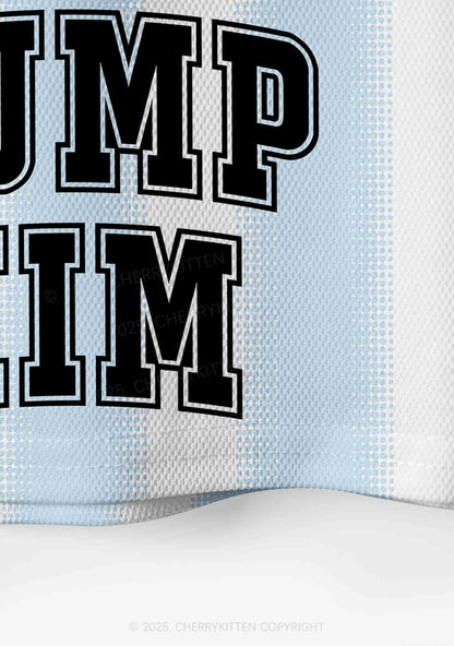Custom Blue Dump Him Y2K Crop Sport Jersey Shirts Cherrykitten