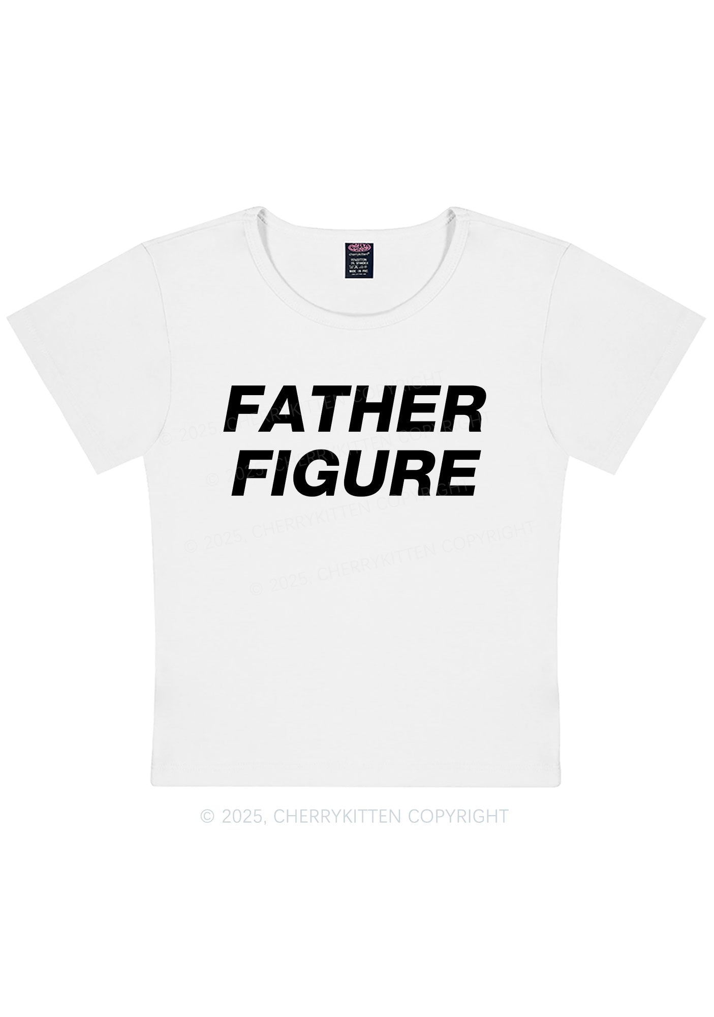 Curvy Father Figure Y2K Baby Tee Cherrykitten