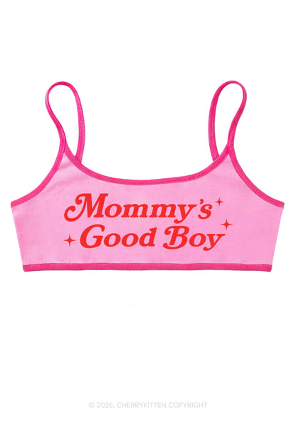 Mommys Good Boy Y2K Super Crop Cami Cherrykitten