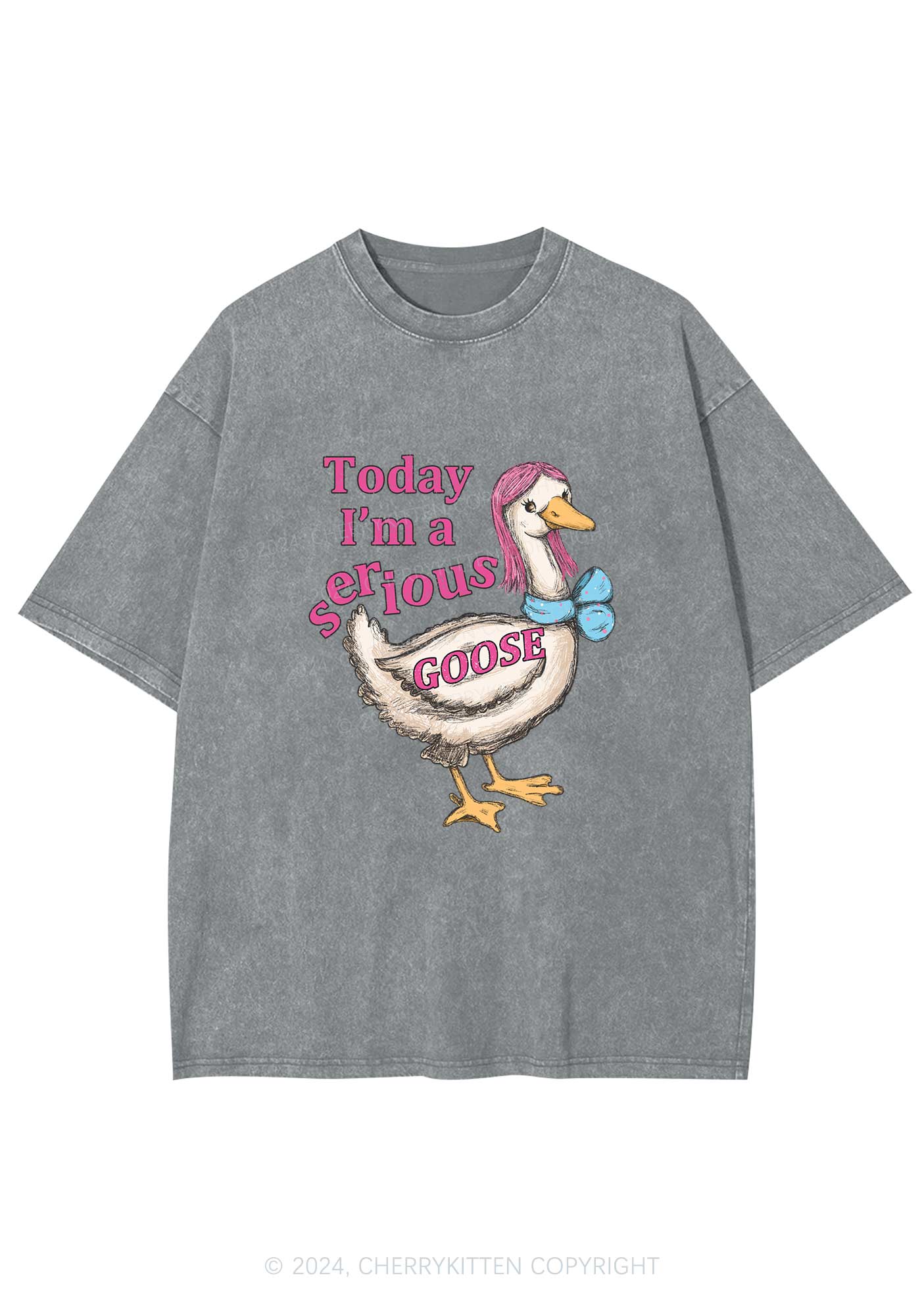Serious Goose Y2K Washed Tee Cherrykitten