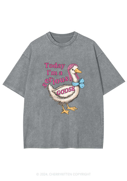 Serious Goose Y2K Washed Tee Cherrykitten