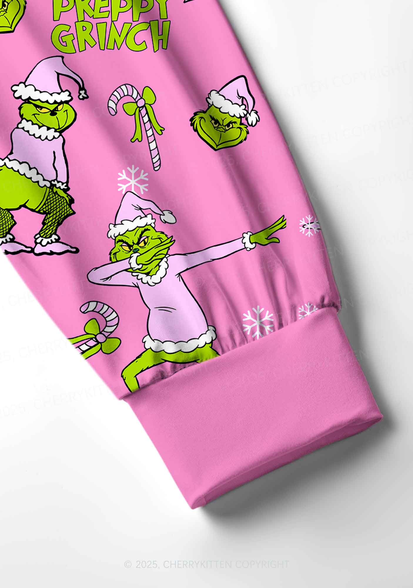 Christmas Preppy Guy Y2K Print Long Sleeve Pajama Set Cherrykitten