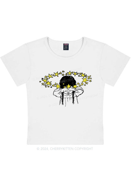 Stars In Your Eyes Y2K Baby Tee Cherrykitten