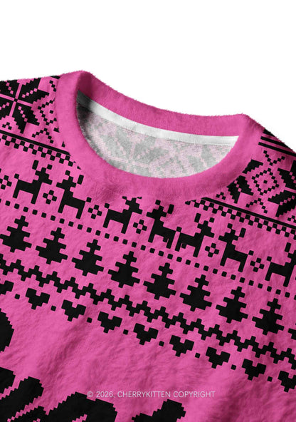 Cxxty Y2K Christmas Knit Sweatshirt Cherrykitten