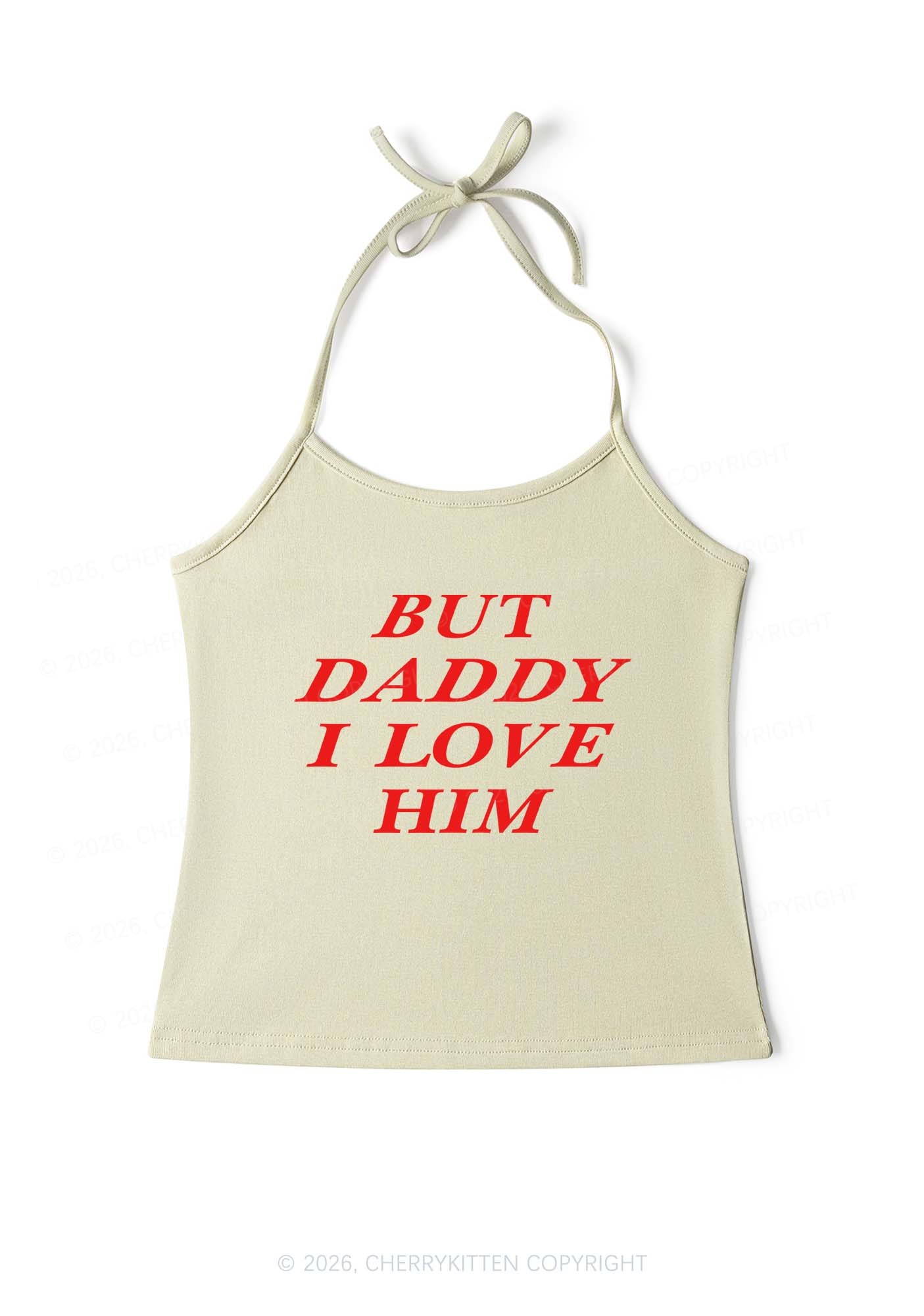 But Daddy I Love Him Y2K Halter Neck Cami Cherrykitten