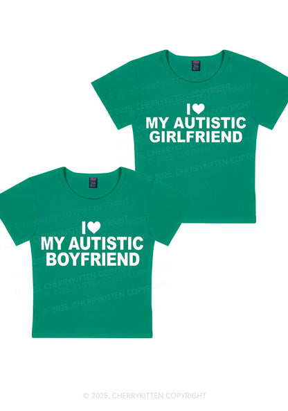 I Love My Autistic GF BF Y2K Valentine's Day Baby Tee Cherrykitten