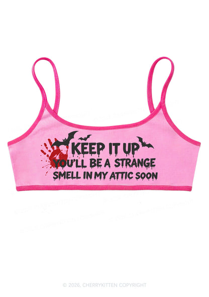 Halloween Strange Smell In My Attic Y2K Super Crop Cami Cherrykitten