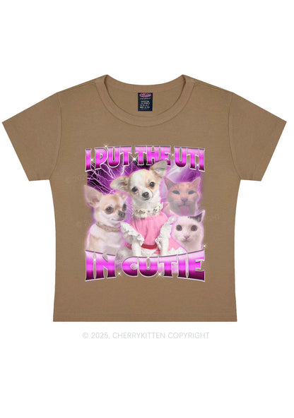 Put UTI In Cutie Y2K Baby Tee Cherrykitten