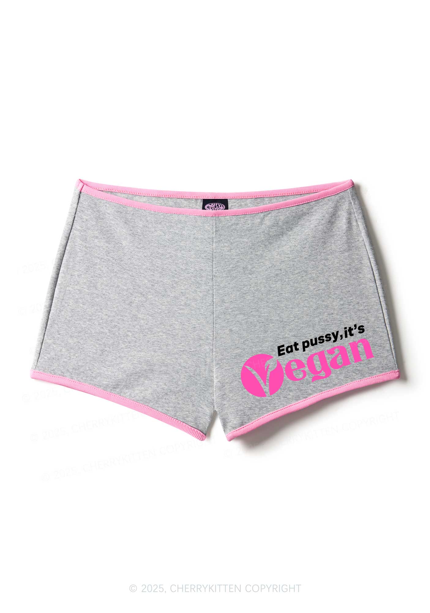 Eat Puxxy Its Vegan Y2K Booty Shorts Cherrykitten