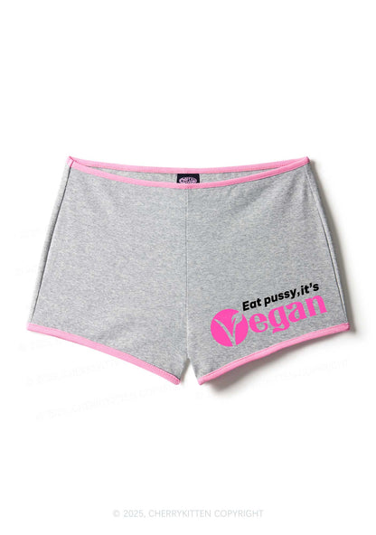 Eat Puxxy Its Vegan Y2K Booty Shorts Cherrykitten