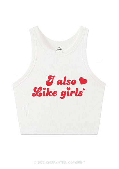 I Also Like Girls Pride Y2K Crop Tank Top Cherrykitten