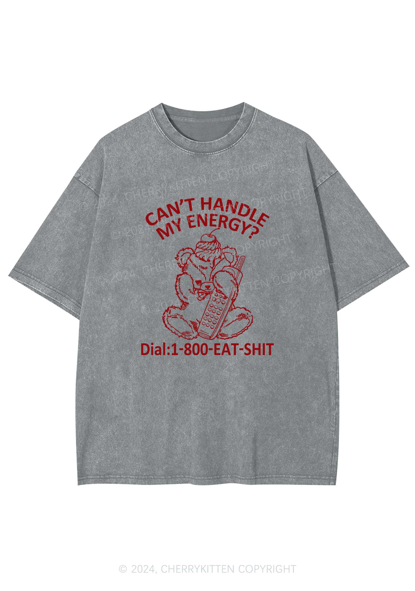 Can't Handle My Energy Y2K Washed Tee Cherrykitten
