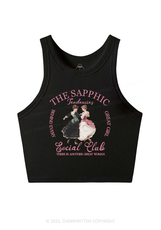 The Sapphic Pride Y2K Crop Tank Top Cherrykitten