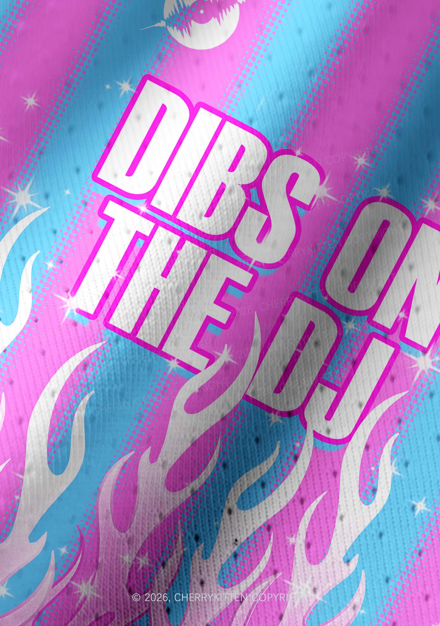 Dibs On The DJ Y2K Crop Football Jersey Shirts Cherrykitten