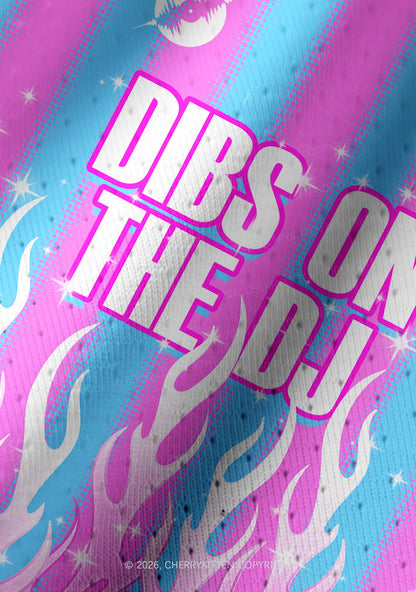 Dibs On The DJ Y2K Crop Football Jersey Shirts Cherrykitten
