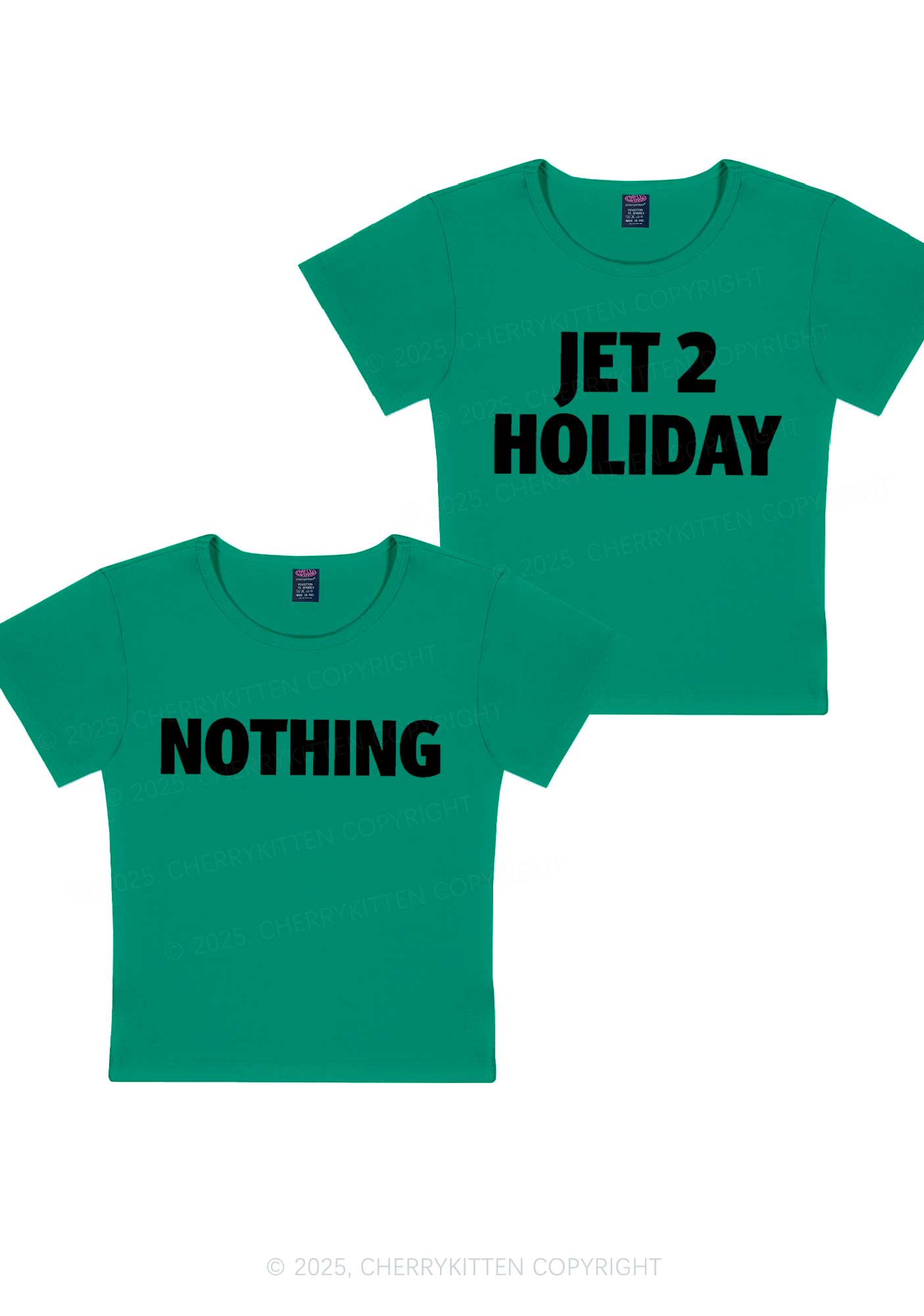 Jet Holiday Nothing Y2K Valentine's Day Baby Tee Cherrykitten