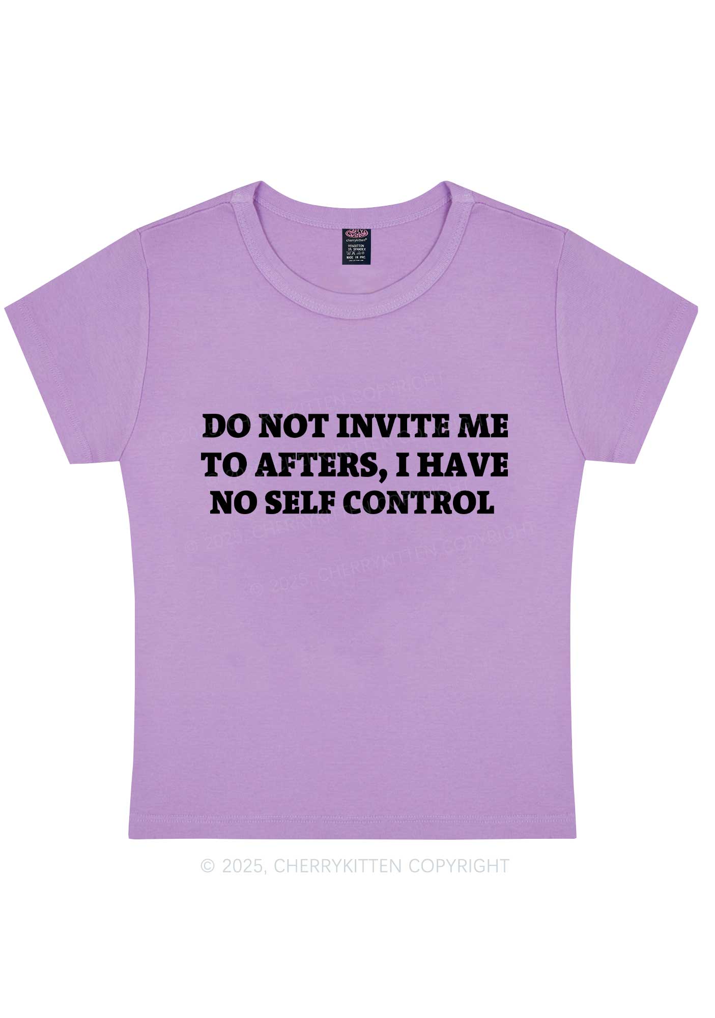 No Self Control Y2K Baby Tee Cherrykitten