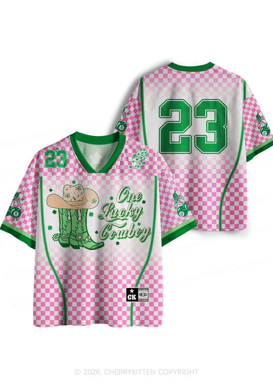 Custom One Lucky Cowboy St Patricks Y2K Sport Jersey Shirts Cherrykitten