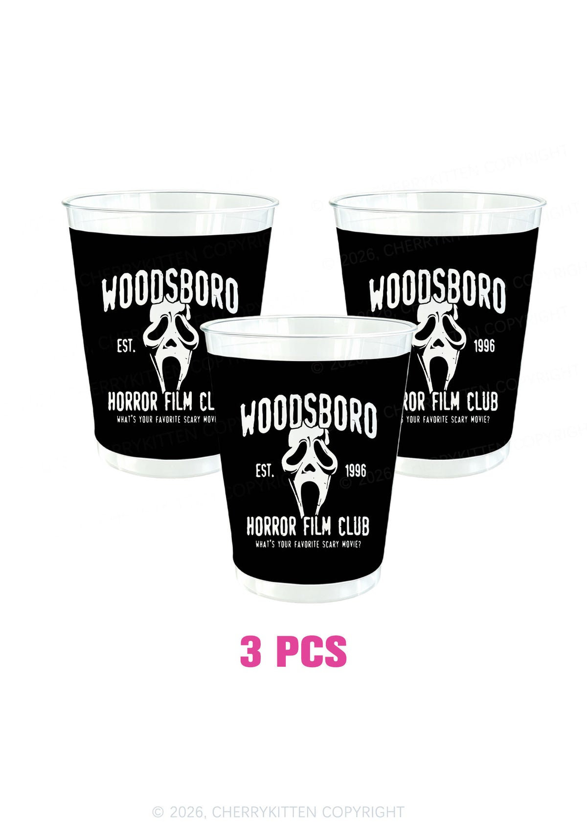 Horror Film Club Y2K Halloween Plastic Cup Cherrykitten