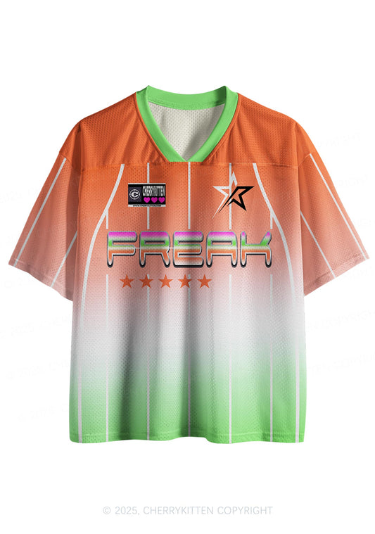 Custom Orange Freak Y2K Sport Jersey Shirts Cherrykitten