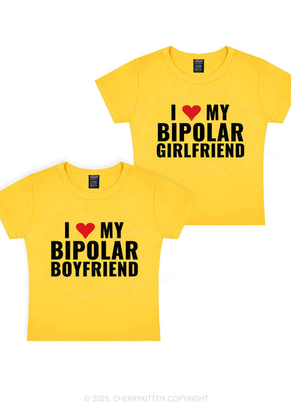 I Love My Bipolar GF BF Y2K Valentine's Day Baby Tee Cherrykitten