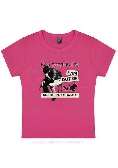 Out Of Antidepressants Y2K Baby Tee Cherrykitten