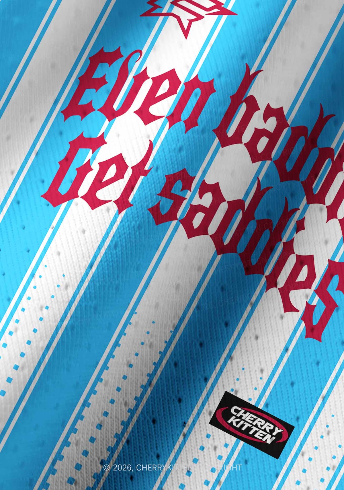 Even Baddies Get Saddies Y2K Crop Football Jersey Shirts Cherrykitten