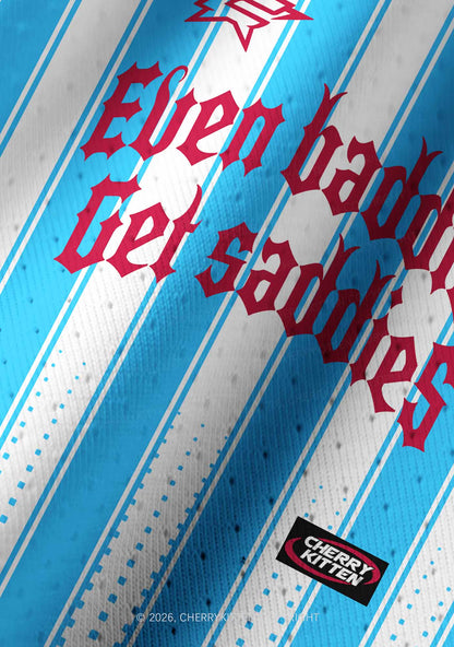 Even Baddies Get Saddies Y2K Crop Football Jersey Shirts Cherrykitten