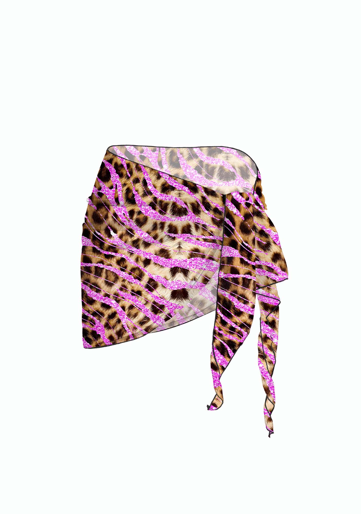 Sparkle Pink Leopard Y2K Print Bikini Set Cherrykitten