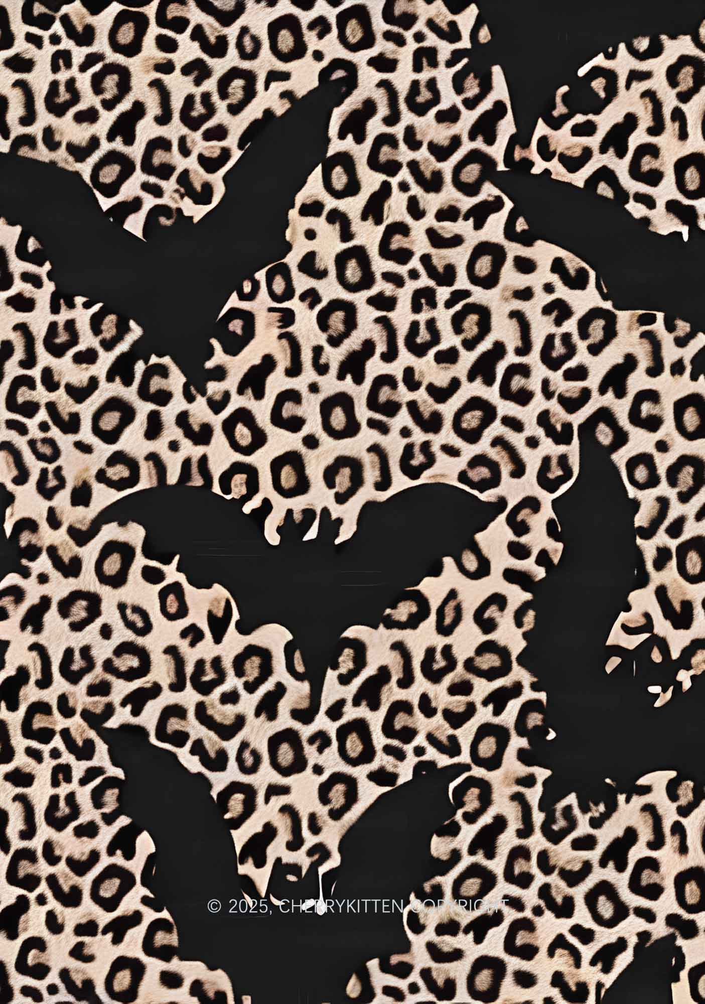 Bat Leopard Y2K Print Mini Layered Skirt Cherrykitten