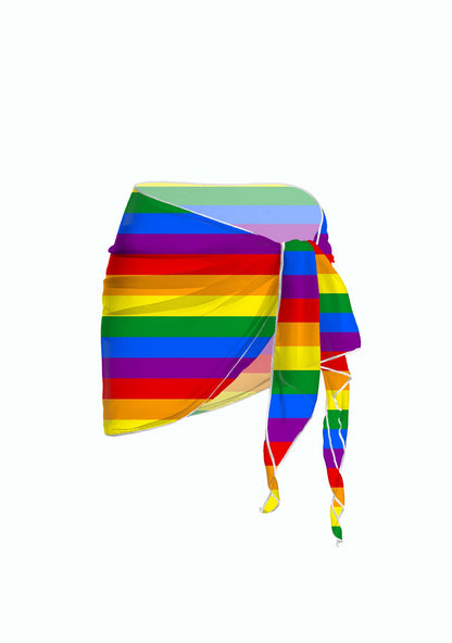 Rainbow Stripes Pride Y2K Print Bikini Set Cherrykitten