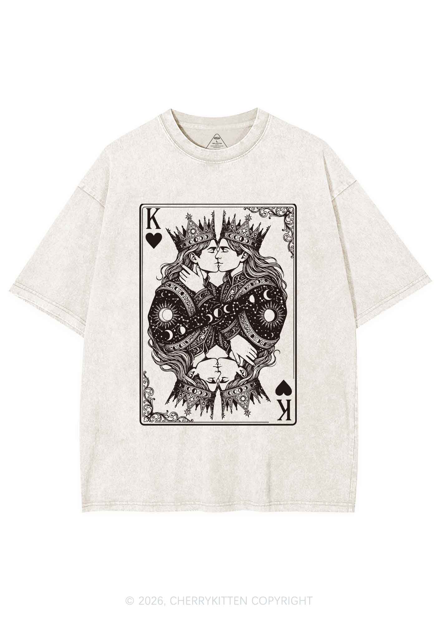 Kings Kissing Pride Y2K Shirts Washed Tee Cherrykitten
