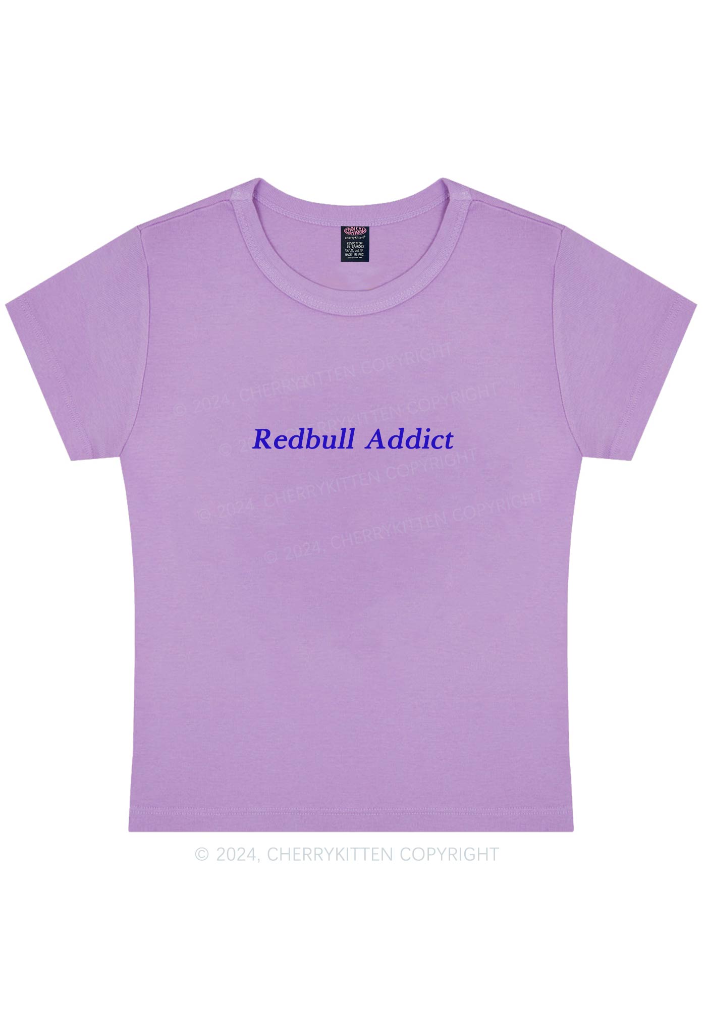 Curvy Redbull Addict Y2K Baby Tee Cherrykitten