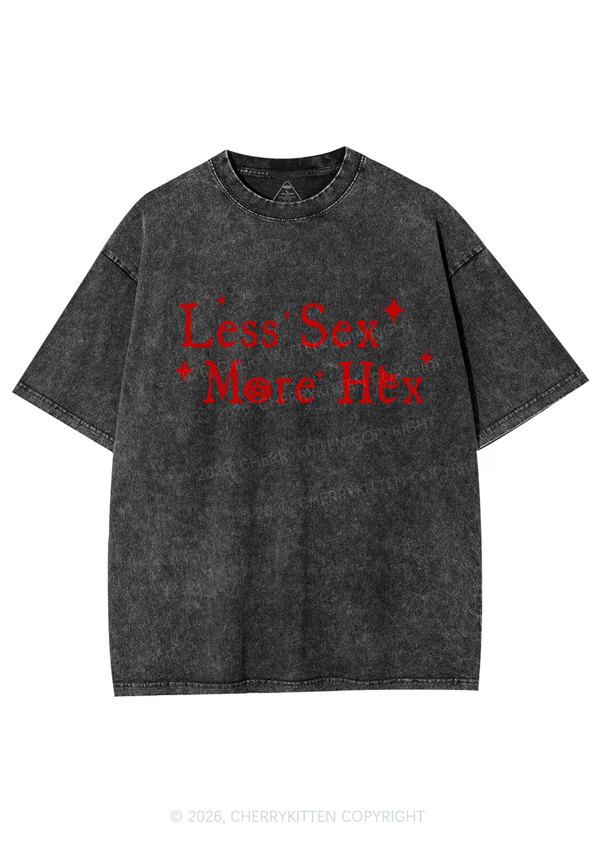 Less Sx More Hex Y2K Shirts Washed Tee Cherrykitten